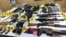 Kosovo- Weapons exposed from a police raid in Zvecan on May 14th, 2024 Foto 2