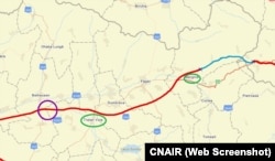 Salini a reclamat la Paris rezilierea contractelor atât pentru secţiunea 3 din autostrada Lugoj - Deva, între localitatea Traian Vuia (în stânga, cu verde) - Margina (în dreapta, cu verde), cât şi pentru secţiunea 2, între Margina şi Holdea, nefinalizată nici până acum.
