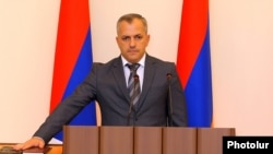 Nagorno-Karabakh - Samvel Shahramanian is sworn in as new Karabakh president, Stepanakert, September 10, 2023.