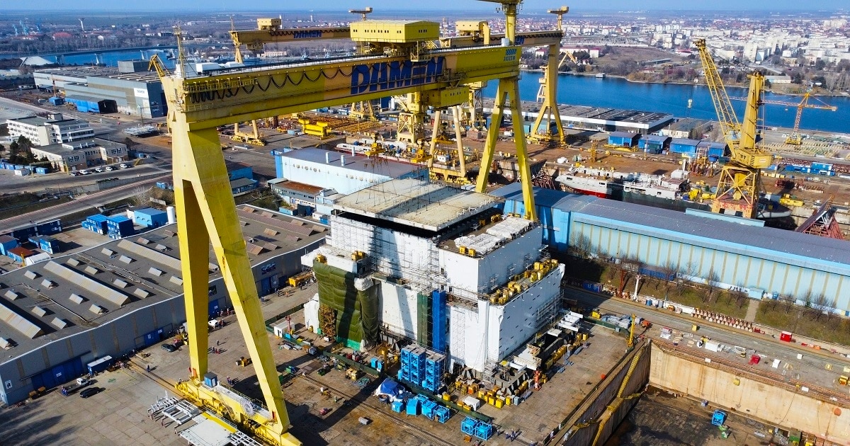 Colosul industrial Rheinmetall, interesat de preluarea șantierului naval  Damen Mangalia