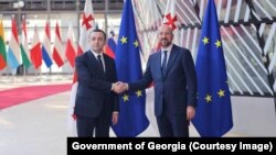 За полтора месяца Ираклий Гарибашвили второй раз встречается с председателем Европейского совета Шарлем Мишелем