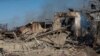 Mesto udara ruskog napada u selu Lipci u Harkivskoj oblasti, 10. april 2024.