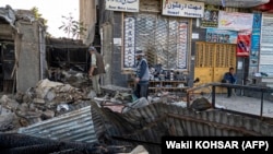 تخریبات ناشی از یک رویداد انفجار در منطقه دشت برچی در کابل