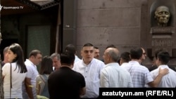 Armenia - Lawyers protest outside the Interior Ministry in Yerevan, July 11, 2023.