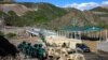 A view of an Azerbaijani checkpoint set up at the entry of the Lachin corridor, by a bridge across the Hakari river, May 2, 2023. 