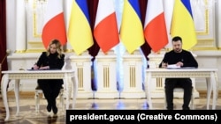 Премьер-министр Италии и президент Украины подписали соглашение о безопасности, Киев, 24 февраля 2024 года