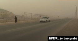 A homokvihar gyakori jelenség Mangisztau tartományban