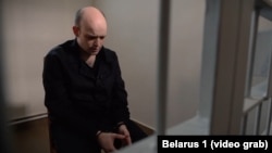 The Belarus-1 state television channel in Minsk on July 25 showed a video of German citizen Rico Krieger, who was sentenced to death on terrorism charges.