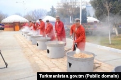 Turkmenistan marks important holidays with lavish parades, concerts, food exhibitions, and other events.