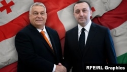 The visit by Hungarian Prime Minister Viktor Orban (left) to Georgia on October 11 and 12 was the latest step in his rapidly developing partnership with his Georgian counterpart, Irakli Gharibashvili (right).