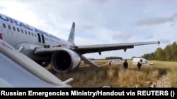На 12 септември самолет на Уралските авиолинии извърши аварийно кацане в поле край Новосибирск
