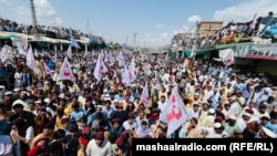 Thousands of residents gathered in Mirali, a town in North Waziristan, to protest against the lack of security and targeted assassinations on August 25.