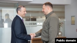 Malta - Andriy Yermak, Ukraine's presidential office head, meets Armen Grigorian, secretary of Armenia's Security Council, October 28, 2023.