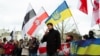 Павал Вусаў выступае на мітынгу ў Варшаве, 2023 год