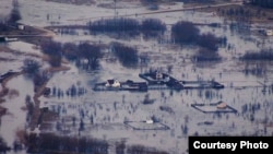 Затоплене село Мощун, Київська область