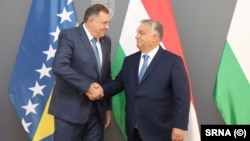 Premierul Ungariei, Viktor Orbán (dreapta) cu liderul sârb bosniac Milorad Dodik. Fotografie de arhivă. 
