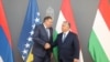 Milorad Dodik, a boszniai Szerb Köztársaság elnöke Budapesten találkozik Orbán Viktor magyar miniszterelnökkel 2023. október 2-án