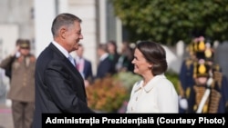 Președintele Klaus Iohannis și omologul său maghiar, Katalin Novak, Palatul Sandor, Budapesta, 11 octombrie 2023