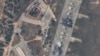 Сателитно изображение на Maxar Technologies от 16 май 2024 г. На него се виждат унищожен изтребител МиГ-31 и разрушено съоръжение за съхранение на гориво в авиобаза Белбек близо до Севастопол, Крим. 
