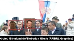 Prvi sekretar ambasade Rusije u Srbiji Aleksej Ivanenko (levo crveni kvadrat) i savetnik ambasade Vladlen Zelenin