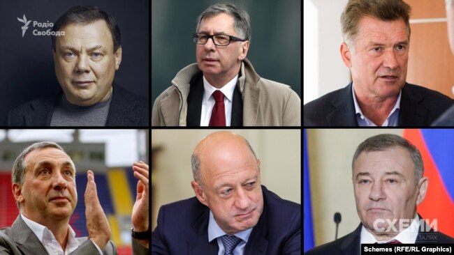 Російські олігархи: Михайло Фрідман, Петро Авен, Андрій Косогов, Євген Гінер, Олександр Бабаков, Аркадій Ротенберг