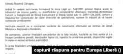 Ministerul Culturii așteaptă finalizarea urmăririi penale pentru a decide cum va acționa cu privire la tulburarea de proprietate.