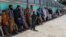 People line up to get free eye treatment in the Afghan capital, Kabul. (file photo) 