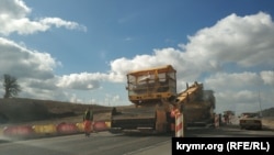 Строительство трассы «Таврида» в Крыму. Март 2020 года