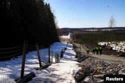 Dio ograde koju gradi Finska na granici sa Rusijom, 14. april 2023.