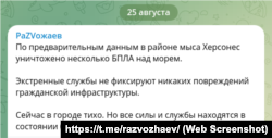 Скриншот сообщений телеграм-канала Михаила Развожаева