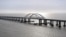 The Kerch bridge connecting Ukraine's occupied Crimean peninsula with Russia was closed on March 5, according to RFE/RL. (file photo)