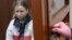 Darya Trepova in a Moscow courtroom in April