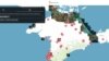 Скрин интерактивной карты Крымского полуострова, созданной Крым.Реалии, с отмеченными местами ударов, взрывов и пожаров, предположительно, вследствии атак ВС Украины