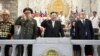 رهبر کره شمالی در کنار مقام‌های چین و روسیه در رژه سالگرد تأسیس این کشور