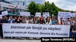 Protesta në Prishtinë e mbajtur më 30 maj 2024.