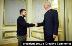 Президент України Володимир Зеленський і прем’єр-міністр Латвії Кріш’яніс Каріньш. Київ, 16 березня 2023 року