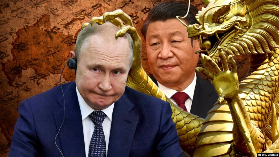 Слева направо: Владимир Путин, Си Цзиньпин. Коллаж