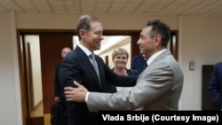 Potpredsednik Vlade Srbije Aleksandar Vulin i potpredsednik ruske vlade Denis Manturov u Moskvi, 15. avgusta 2024.