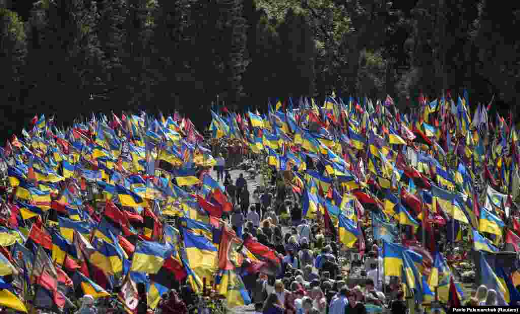 This photo of Lviv&#39;s Lychakiv Cemetery was taken on May 23 as Ukrainians marked the Day of Heroes to honor soldiers killed in the Russian invasion. The image is one of several recent pictures that hint at the massive human cost of Russian President Vladimir Putin&#39;s ongoing war on Ukraine.