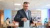 Алан Гаглоев на избирательном участке