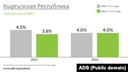 Азия өнүктүрүү банкынын (АӨБ) Кыргызстандын экономикасына берген болжолу.