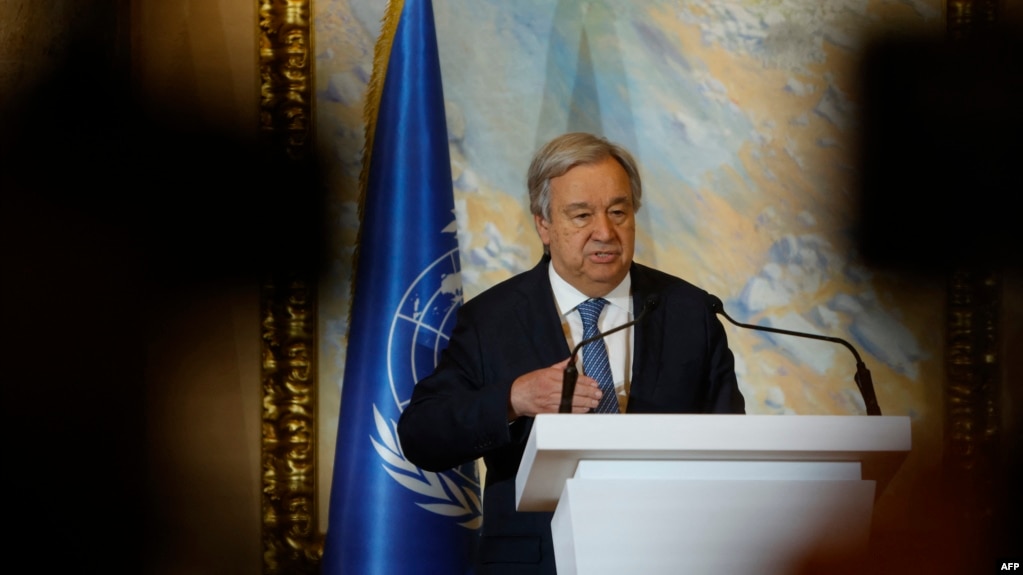 UN Secretary-General Antonio Guterres held closed-door sessions with the representatives of several nations and organizations on the first day in Doha. (file photo)