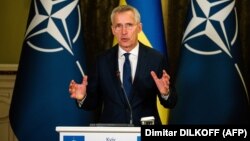 Генеральный секретарь НАТО Йенс Столтенберг, Киев, 20 апреля 2023 года