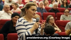 Тамара Меаракишвили на встрече с Аланом Гаглоевым, 2023 год