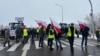 Протест польських фермерів. Блокада кордону в пункті пропуску «Дорогуськ», Польща, 9 лютого 2024 року