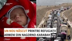 Nou-născut și refugiat: la două săptămâni, un bebeluș armean printre refugiații din Nagorno-Karabah 
