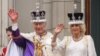 Britain's King Charles III and Britain's Queen Camilla wave from the Buckingham Palace balcony after their coronation on May 6. 