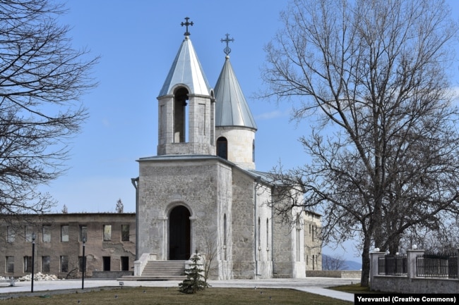 Църквата "Свети Йоан Кръстител" в Шуша, Нагорни Карабах, заснета през 2018 г.