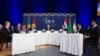 U.S. President Joe Biden (center) meets with Central Asian leaders on the sidelines of the UN General Assembly in New York on September 19. 