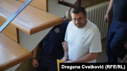 Ukrajinski državljanin Andrij Naumov uoči suđenja u Višem sudu u Nišu ( 21. septembar 2023.)